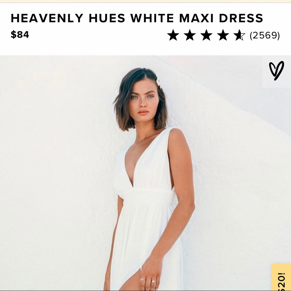 Lulu’s Heavenly Hues White Maxi